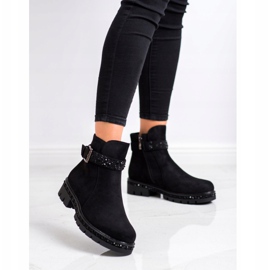 Bella Star Schwarze Stiefeletten mit Ornamenten 2