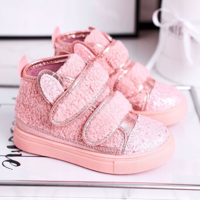 FRROCK Kinder Sneaker High Warm Pink Clifford rosa 1