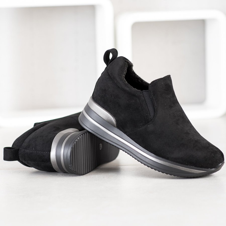 Gogo Warme Schuhe auf der Plattform schwarz 1