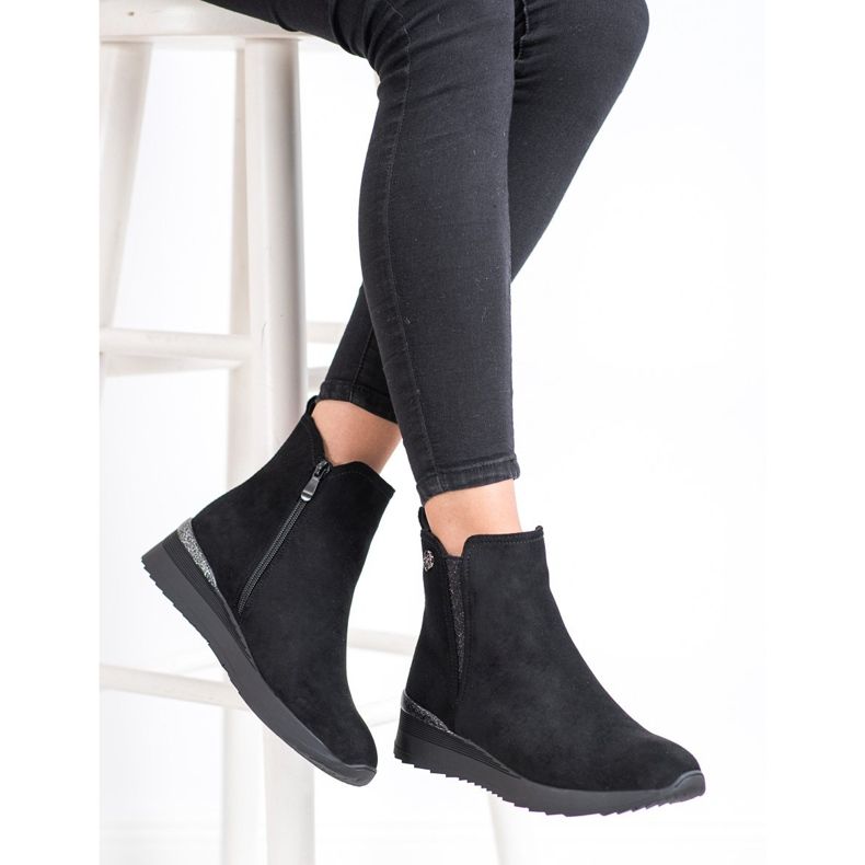 Gogo Warme Keilstiefel schwarz 2