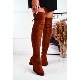 Damenstiefel Sergio Leone Lycra Kamel KZ281 braun mehrfarbig 1