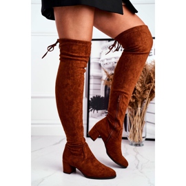 Damenstiefel Sergio Leone Lycra Kamel KZ281 braun mehrfarbig 2