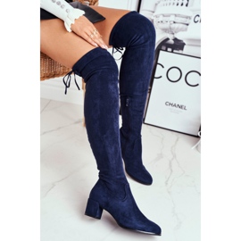 Damenstiefel Sergio Leone Lycra marineblau KZ281 2