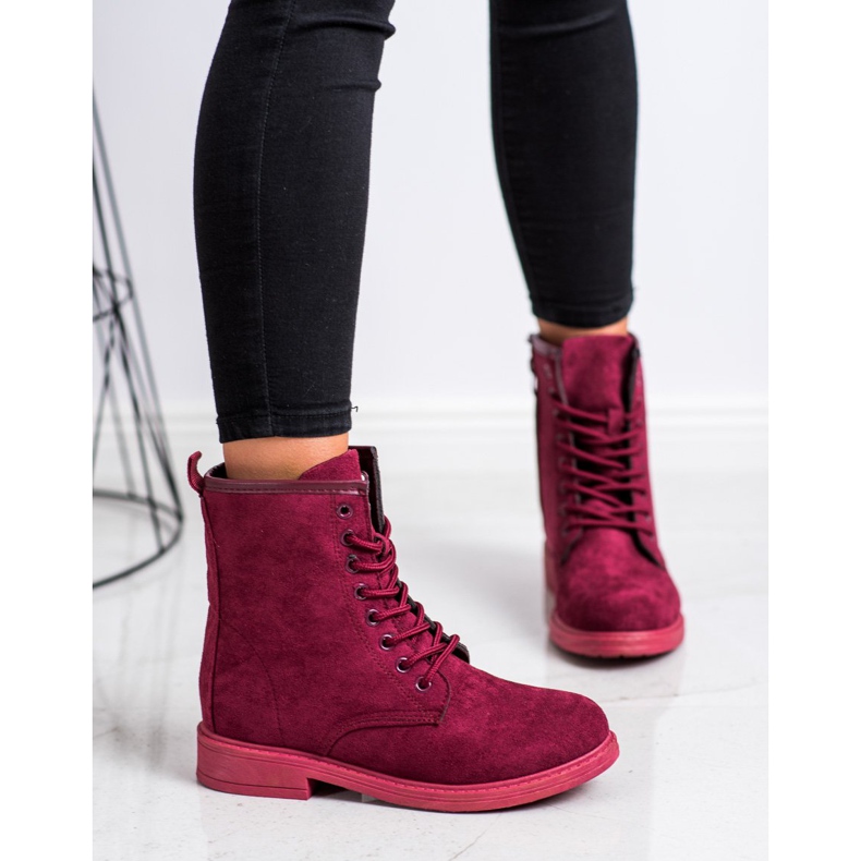 Emaks Wildleder-Trapper rot rosa 1