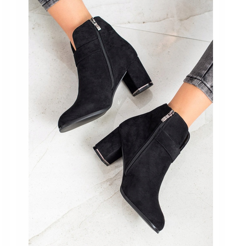 Wilady Elegante Stiefel mit Schnalle schwarz 1