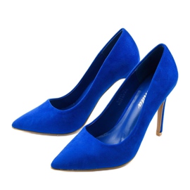 Blaue klassische Hyirnar Wildleder-Heels 2