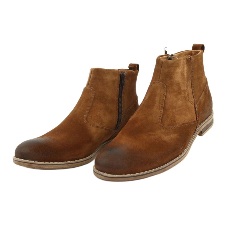 Wildlederschuh mit Reißverschluss Riko 859 camel braun 5