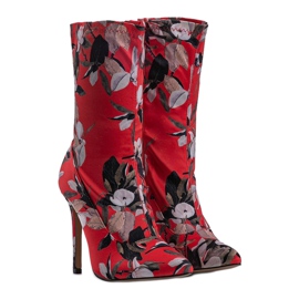 Rote Stiefeletten mit Santana-Socke 1