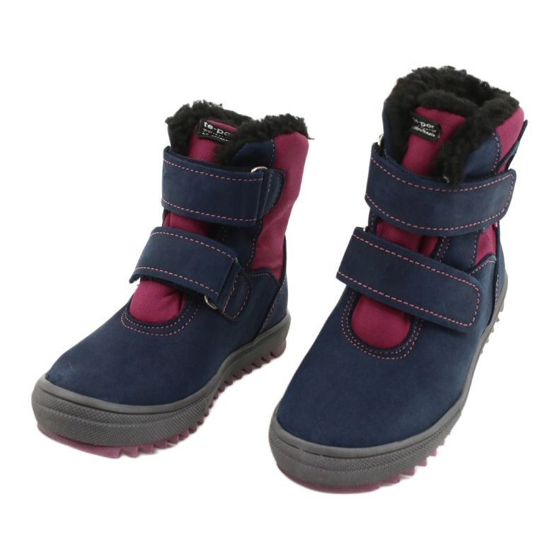 Stiefel mit TE-POR Mazurek 1351 M Membran navy blau rosa 2