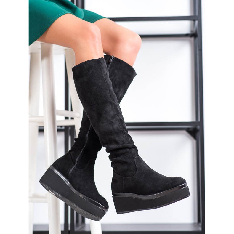 Stiefel auf der Plattform von Sergio Leone schwarz 1