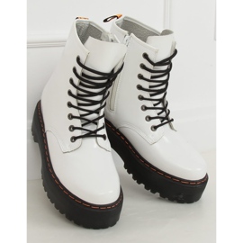 Martens Stiefel mit hoher Sohle, weiß KS-1255 White 2