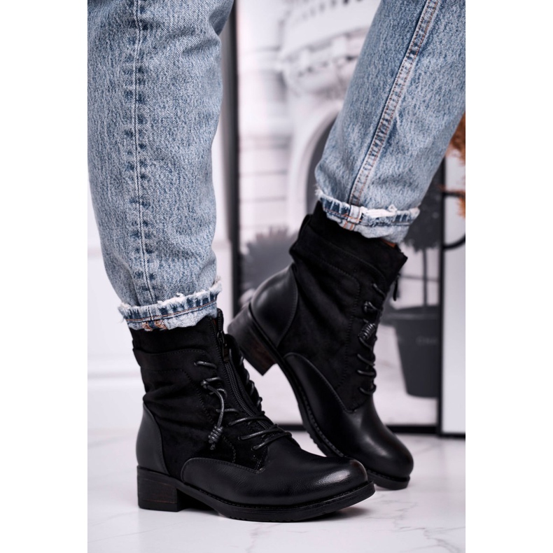 Black Bear Damen Arbeitsstiefel schwarz 1