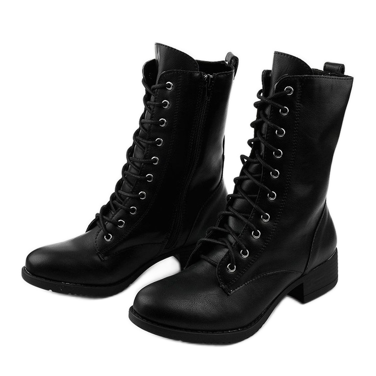 Schwarze matte Stiefel von Xiseli Boots 2