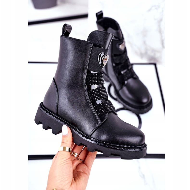 Apawwa Warme Ballonstiefel für Kinder in Schwarz 3