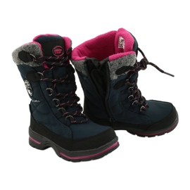 Schneestiefel mit American Club SN15 / 20 Navy Membran marineblau rosa grau 3