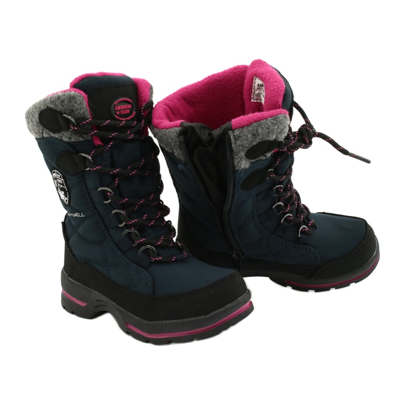 Schneestiefel mit American Club SN15 / 20 Navy Membran navy blau rosa grau 3