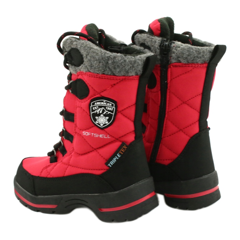 Schneestiefel mit Membran American Club SN15 / 20 rot schwarz grau 3