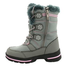 American Club Amerikanische Softhell wasserdichte Stiefel SN13 / 20 grau rosa 1