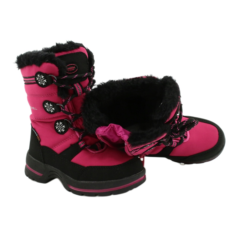 American Club Amerikanische Softhell wasserdichte Stiefel SN13 / 20 fuchsia schwarz rosa 3