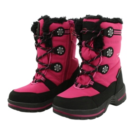 American Club Amerikanische Softhell wasserdichte Stiefel SN13 / 20 fuchsia schwarz rosa 2