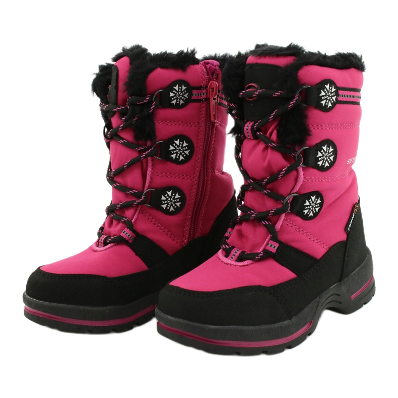American Club Amerikanische Softhell wasserdichte Stiefel SN13 / 20 fuchsia schwarz rosa 2