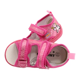 American Club American TEN38 / 20 Sandalen Hausschuhe, Innensohle aus fuchsiafarbenem Leder rosa 4