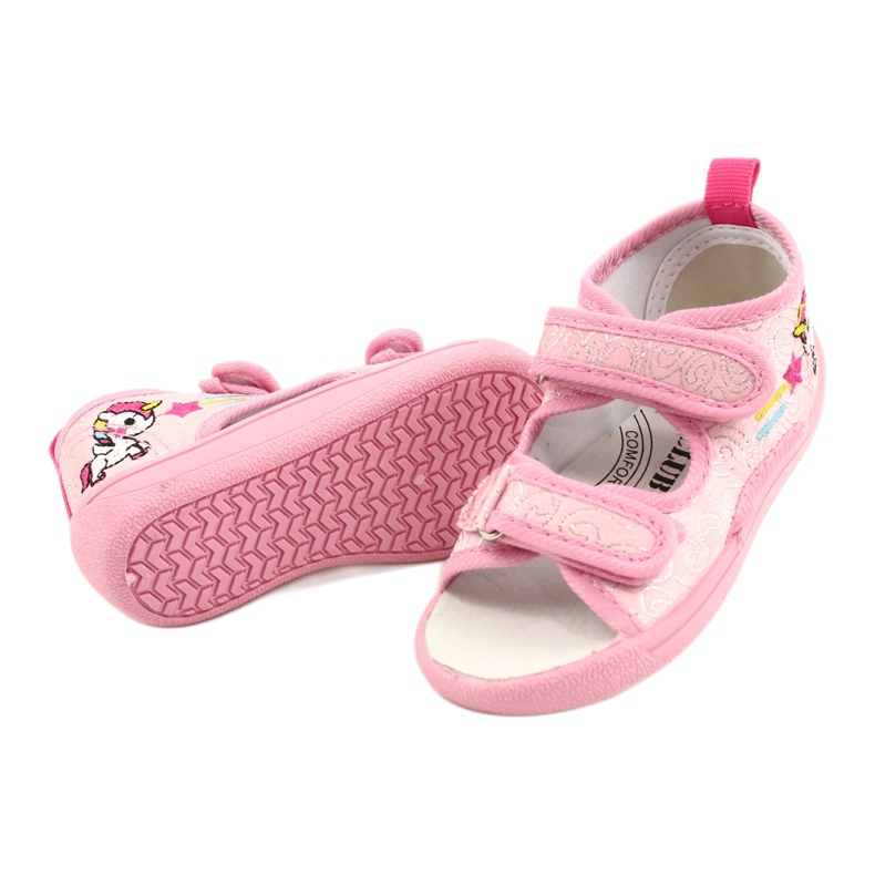 American Club American TEN38 / 20 Sandalen Hausschuhe, Ledereinsatz rosa 3