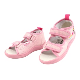 American Club American TEN38 / 20 Sandalen Hausschuhe, Ledereinsatz rosa 2