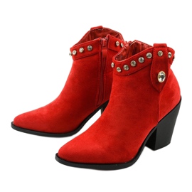 Rote Cowboystiefel mit Darnielle Zirkonia 2