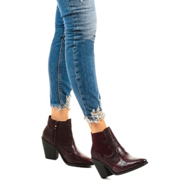 Kastanienbraune Stiefel auf dem Posten von Harriet Cowboystiefeln rot 1