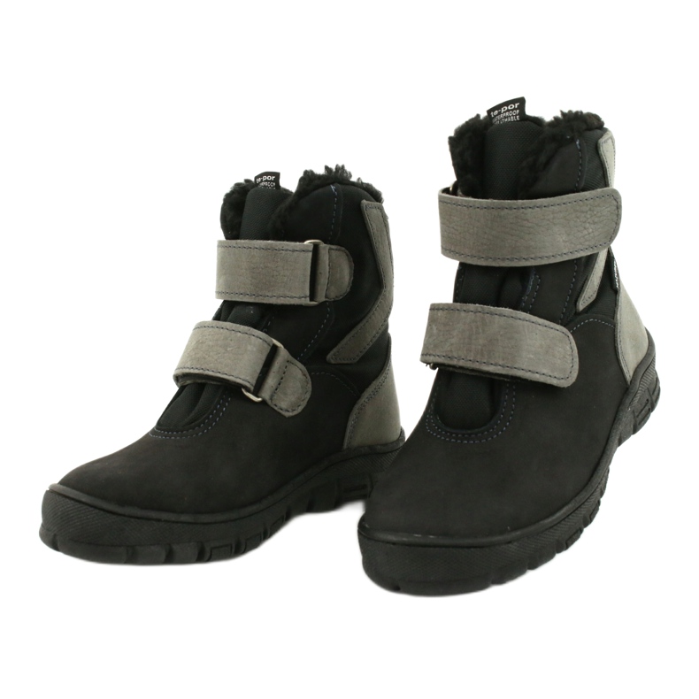 Schwarze Stiefel mit Mazurek 1351 Membran grau 2