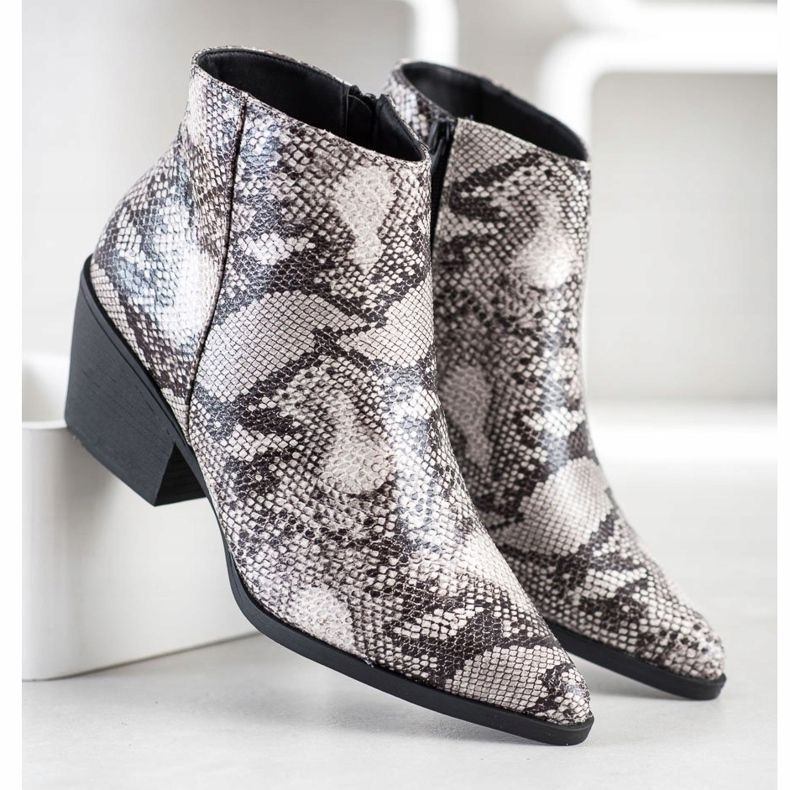 Cm Paris Stiefel mit Schlangenprint mehrfarbig 1