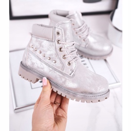 MSMG Warme Kinderstiefel mit Nieten Silber Gonzo 2