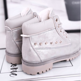 MSMG Warme Kinderstiefel mit Nieten Silber Gonzo 1
