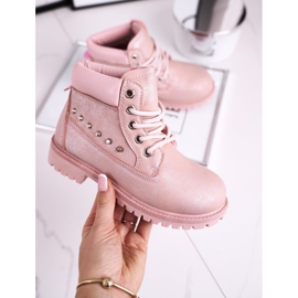 MSMG Warme Kinderstiefel mit Nieten Pink Gonzo rosa 2