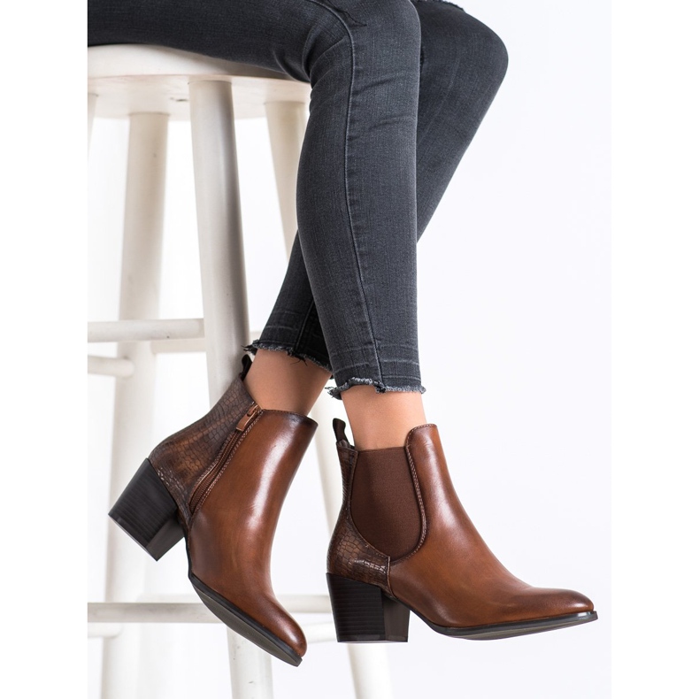 Modische Sergio Leone Stiefel braun 2