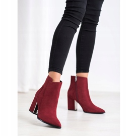 Corina Bordeauxrote Fashion Booties 1