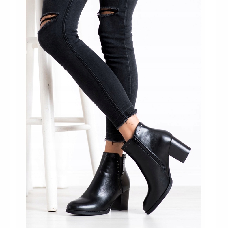 J. Star Klassische Stiefel mit Verzierungen schwarz 2