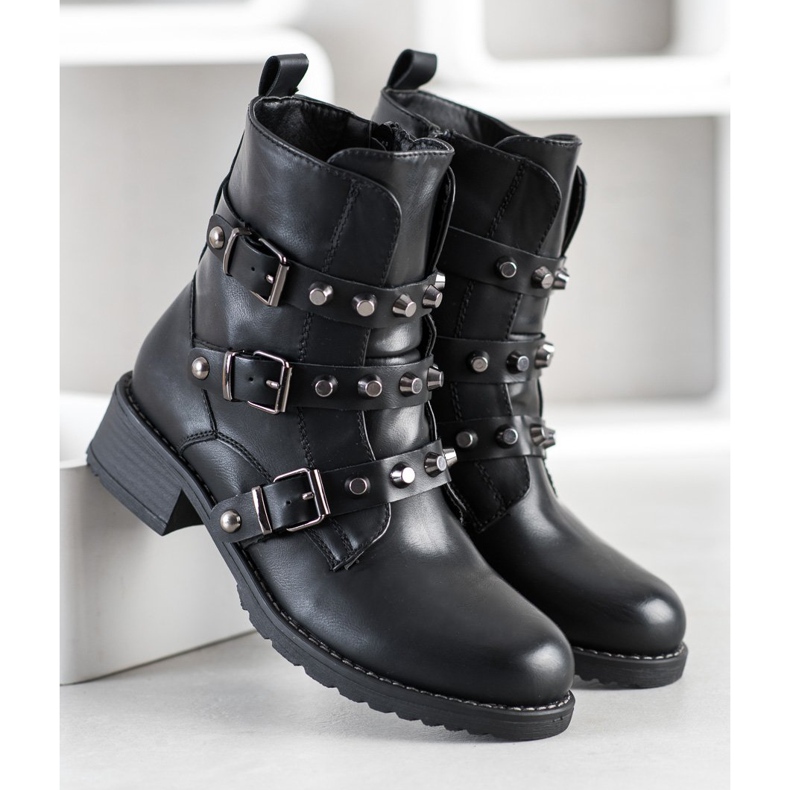 SHELOVET Warme Arbeiter mit Ornamenten schwarz 2