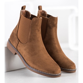 SHELOVET Camel Chelsea-Stiefel braun 1