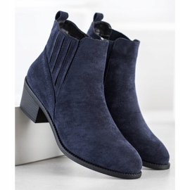 Camo Warme Wildlederstiefeletten marineblau 1