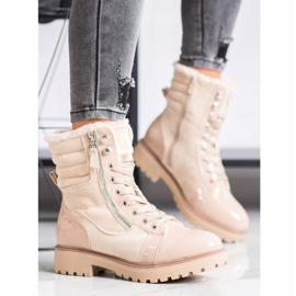 SHELOVET Stilvolle Trapper mit Erwärmung beige 1