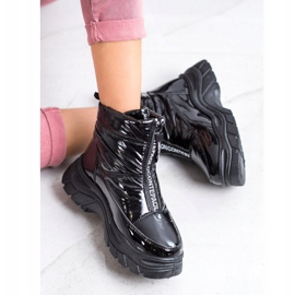 SHELOVET Schneestiefel auf dem Slider schwarz 1