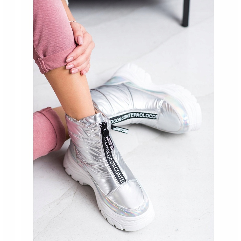 SHELOVET Schneestiefel auf dem Slider silber- 1