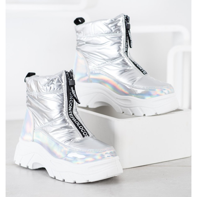 SHELOVET Schneestiefel auf dem Slider silber- 2