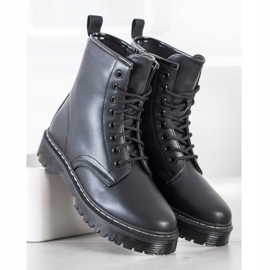 Weide Warme Stiefel mit Öko-Leder schwarz 1