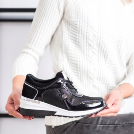 VINCEZA Sneakers aus Leder schwarz 2