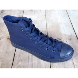 Hohe Sneakers N005 Marineblau navy blau 1
