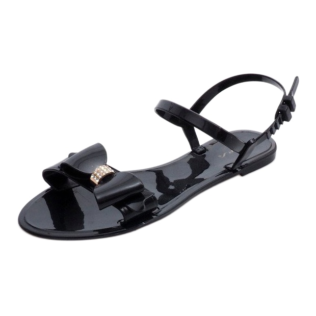 PT7-1 Schwarze Gummisandalen 1