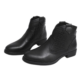 Halbschuhe Cowboystiefel 248-PA Schwarz 1